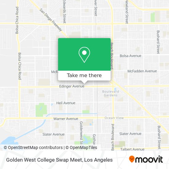 Mapa de Golden West College Swap Meet
