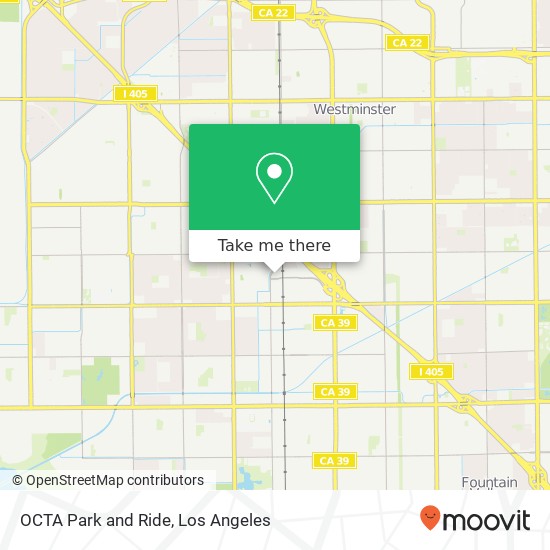 OCTA Park and Ride map