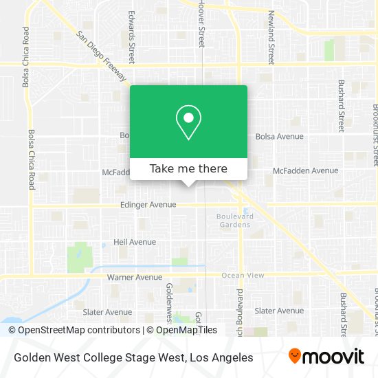 Golden West College Stage West map