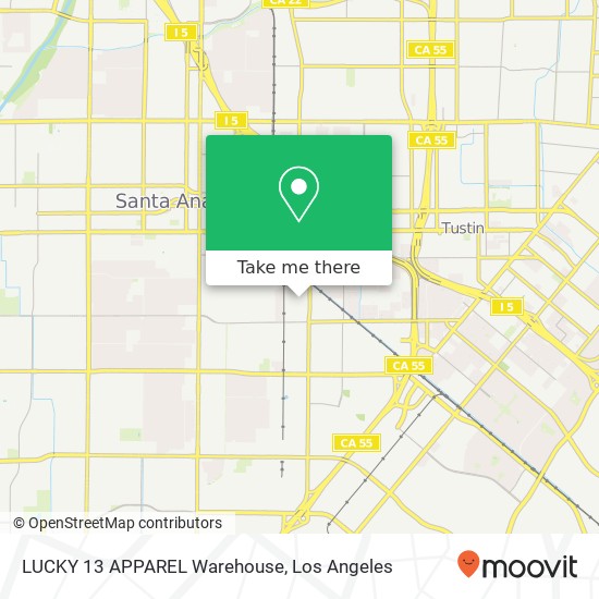 Mapa de LUCKY 13 APPAREL Warehouse