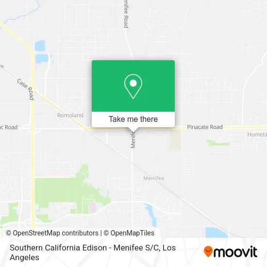 Southern California Edison - Menifee S / C map