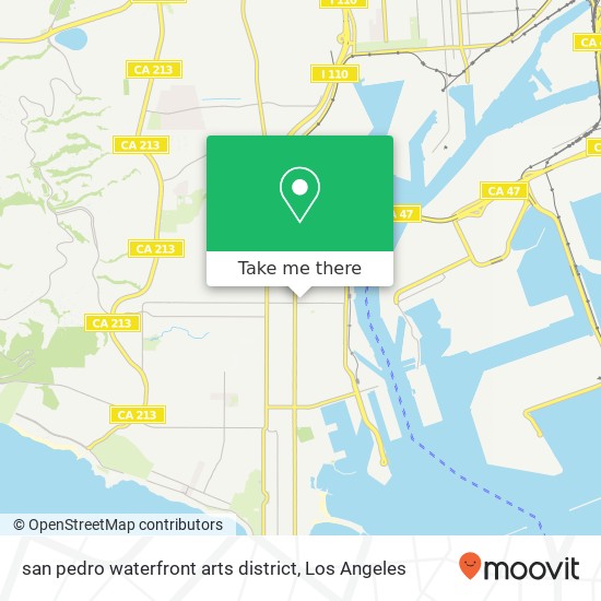 Mapa de san pedro waterfront arts district