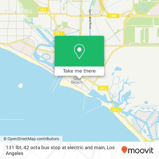 Mapa de 131 lbt, 42 octa bus stop at electric and main