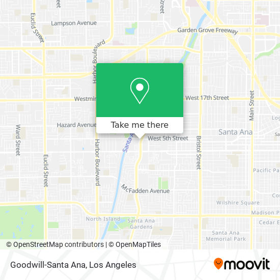 Goodwill-Santa Ana map