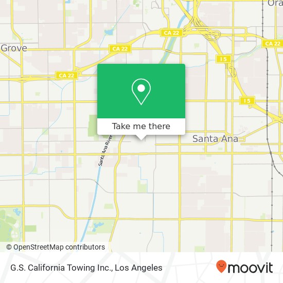 G.S. California Towing Inc. map