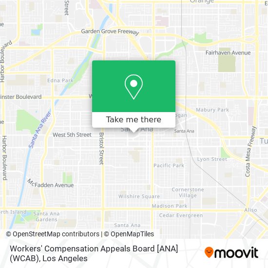 Workers' Compensation Appeals Board [ANA] (WCAB) map