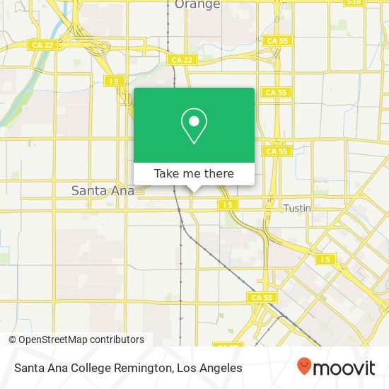 Mapa de Santa Ana College Remington