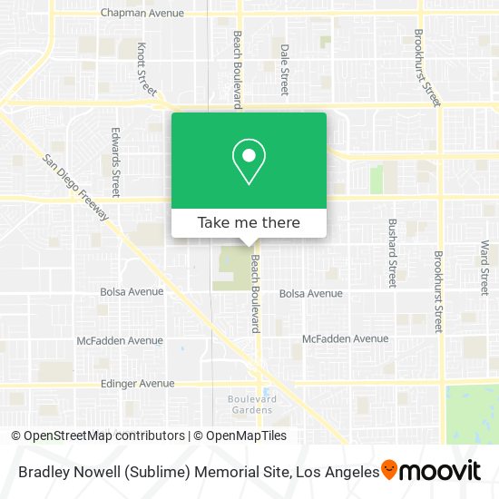 Bradley Nowell (Sublime) Memorial Site map