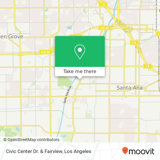 Civic Center Dr. & Fairview map