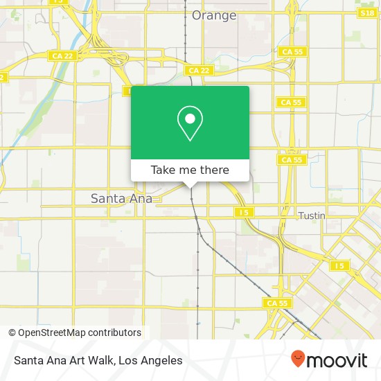 Santa Ana Art Walk map