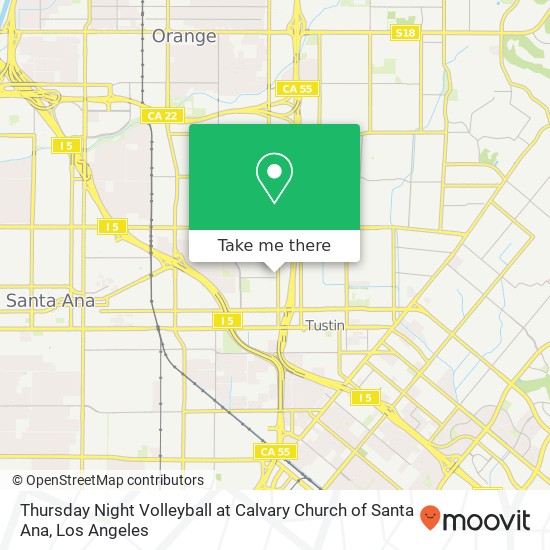 Mapa de Thursday Night Volleyball at Calvary Church of Santa Ana