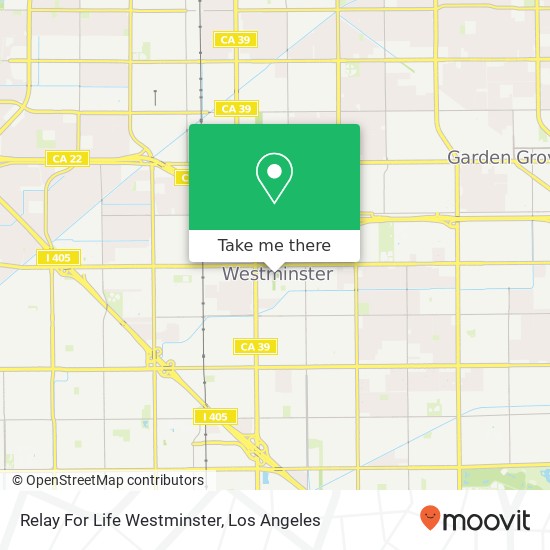 Mapa de Relay For Life Westminster