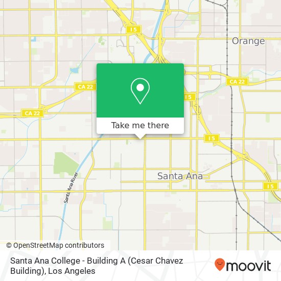 Santa Ana College - Building A (Cesar Chavez Building) map