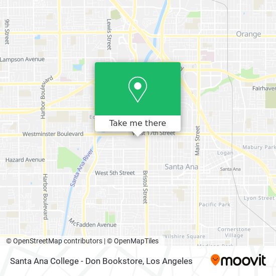 Mapa de Santa Ana College - Don Bookstore