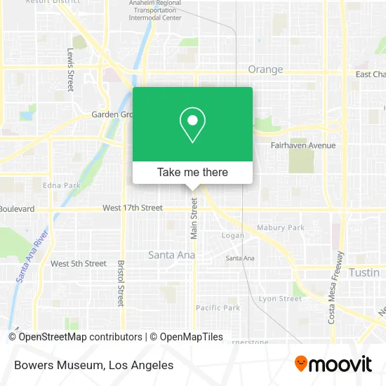 Bowers Museum map