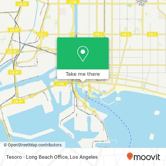 Tesoro - Long Beach Office map