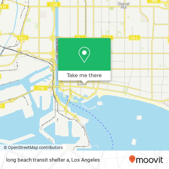 Mapa de long beach transit shelter a