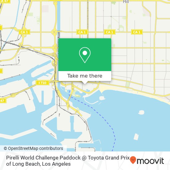 Mapa de Pirelli World Challenge Paddock @ Toyota Grand Prix of Long Beach