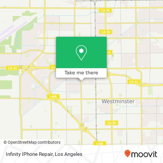 Infinity IPhone Repair map