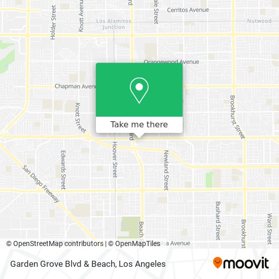 Garden Grove Blvd & Beach map