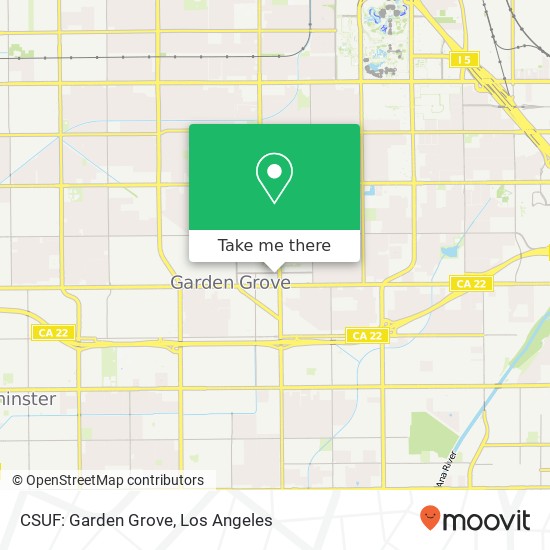 Mapa de CSUF: Garden Grove