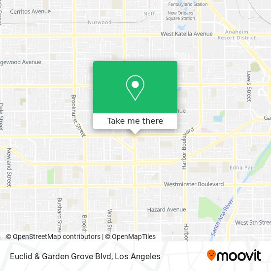 Euclid & Garden Grove Blvd map