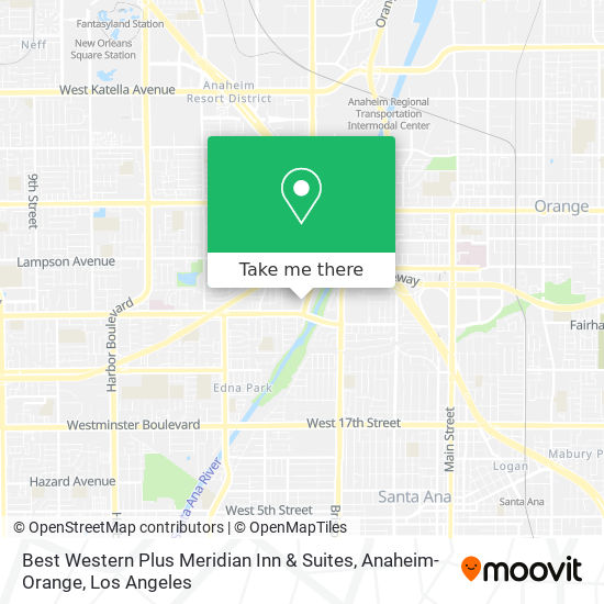 Mapa de Best Western Plus Meridian Inn & Suites, Anaheim-Orange