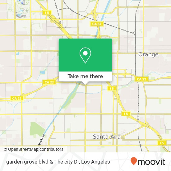 garden grove blvd & The city Dr map