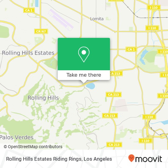 Rolling Hills Estates Riding Rings map