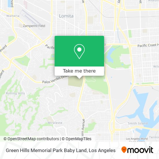 Green Hills Memorial Park Baby Land map