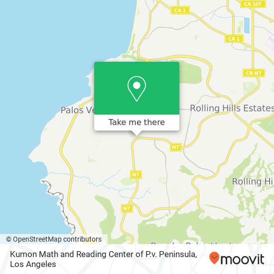 Mapa de Kumon Math and Reading Center of P.v. Peninsula