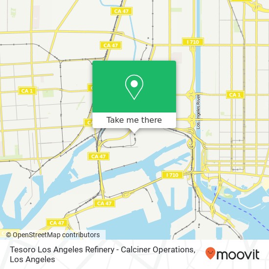 Mapa de Tesoro Los Angeles Refinery - Calciner Operations