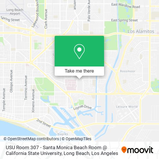 Mapa de USU Room 307 - Santa Monica Beach Room @ California State University, Long Beach