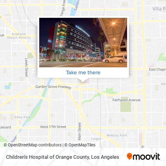 Children's Hospital of Orange County map