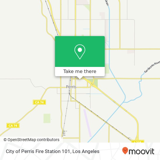 City of Perris Fire Station 101 map