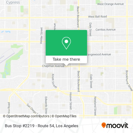 Mapa de Bus Stop #2219 - Route 54