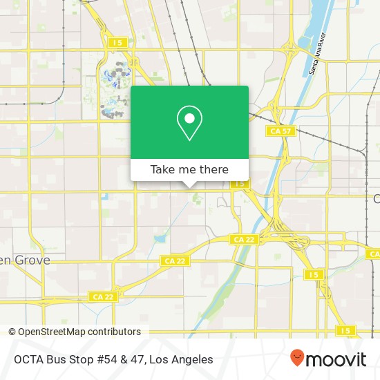 OCTA Bus Stop #54 & 47 map