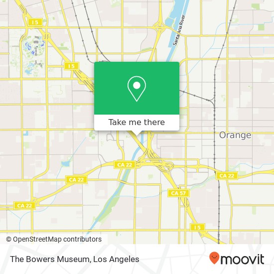 The Bowers Museum map