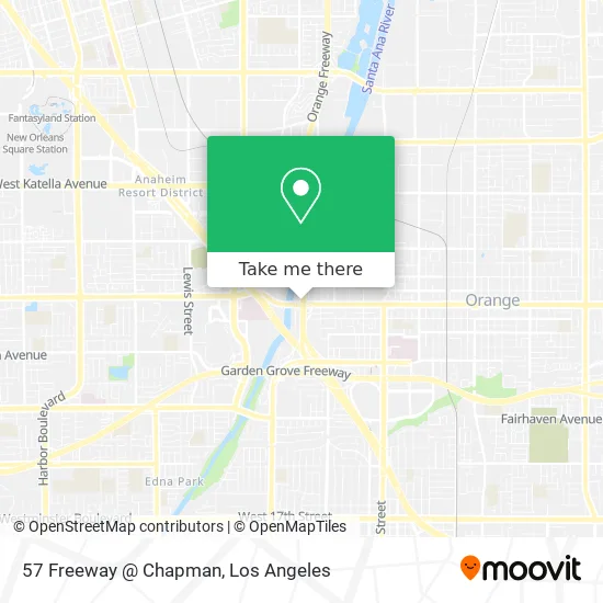 57 Freeway @ Chapman map