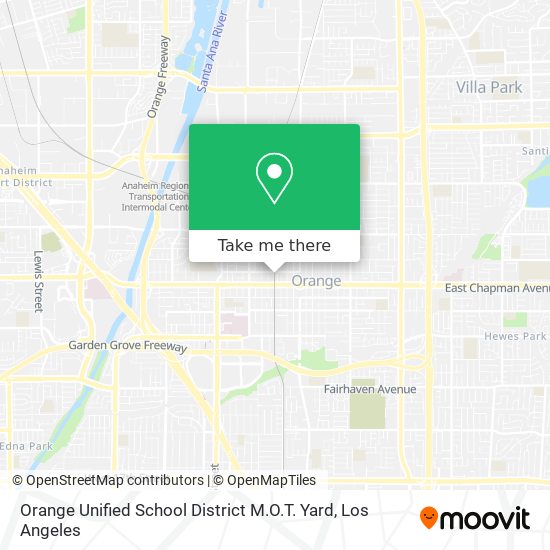 Mapa de Orange Unified School District M.O.T. Yard