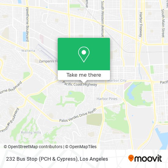 232 Bus Stop (PCH & Cypress) map