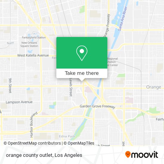 orange county outlet map
