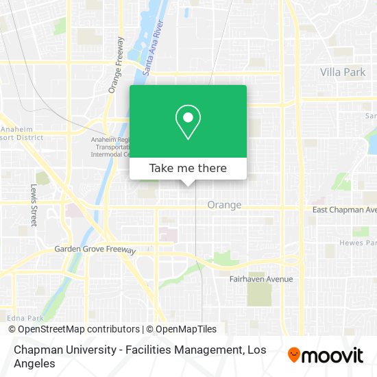 Mapa de Chapman University - Facilities Management