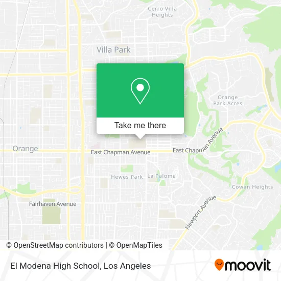 Mapa de El Modena High School