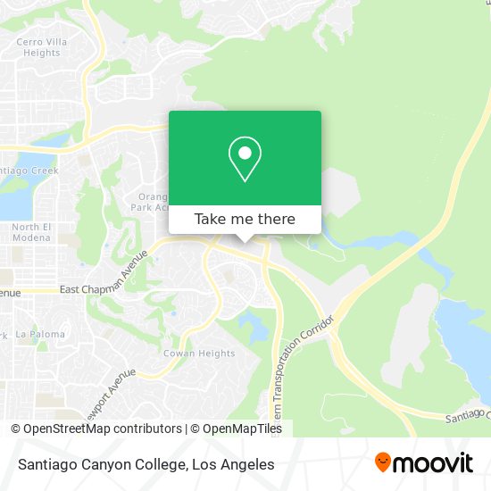 Santiago Canyon College map