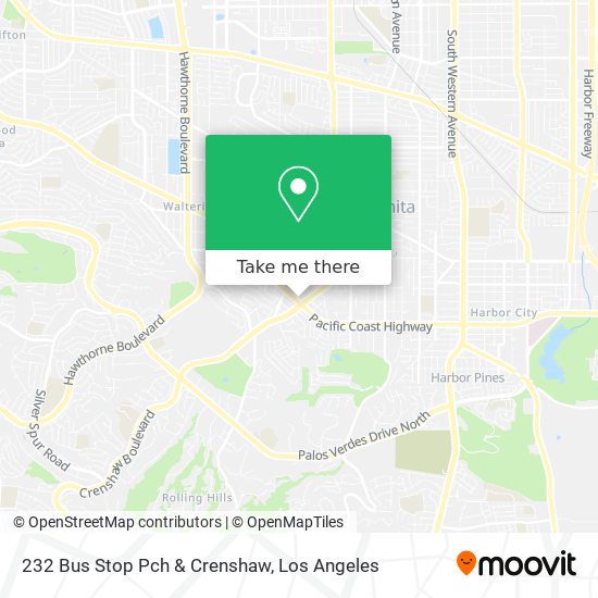 232 Bus Stop Pch & Crenshaw map