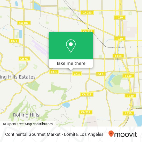 Mapa de Continental Gourmet Market - Lomita