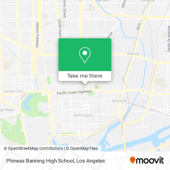 Phineas Banning High School map