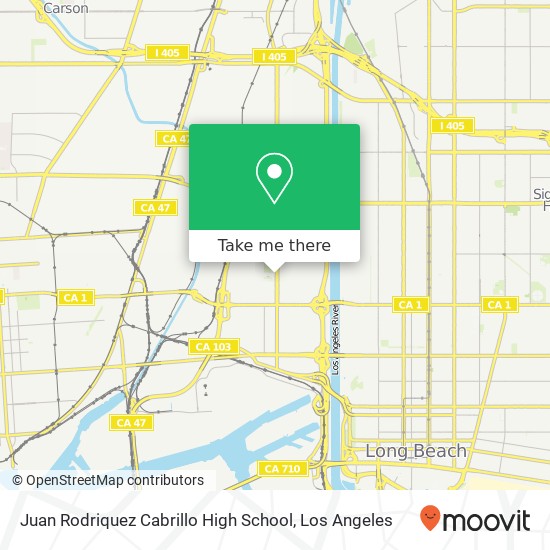 Juan Rodriquez Cabrillo High School map