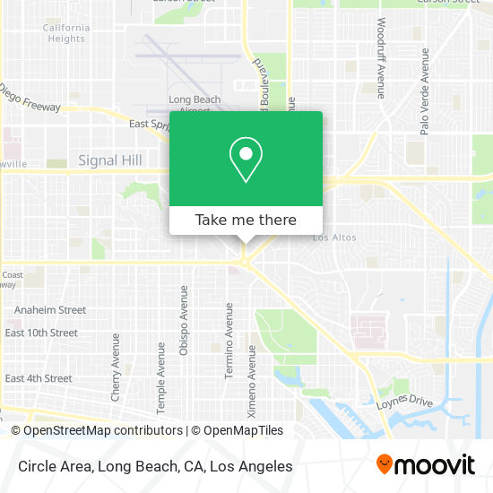 Circle Area, Long Beach, CA map